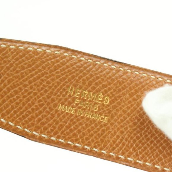 Hermès Black x Brown 32mm H Logo Belt Kit Gold Buckle 3h318s main image 11